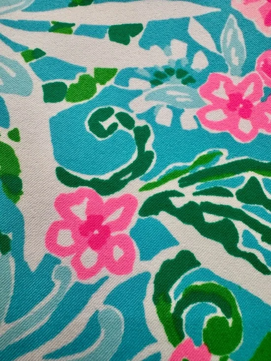 Lilly Pulitzer Sleeveless Luxletic Shift Dress, Amalfi Blue Golf Print, Size 6 - Picture 7 of 8